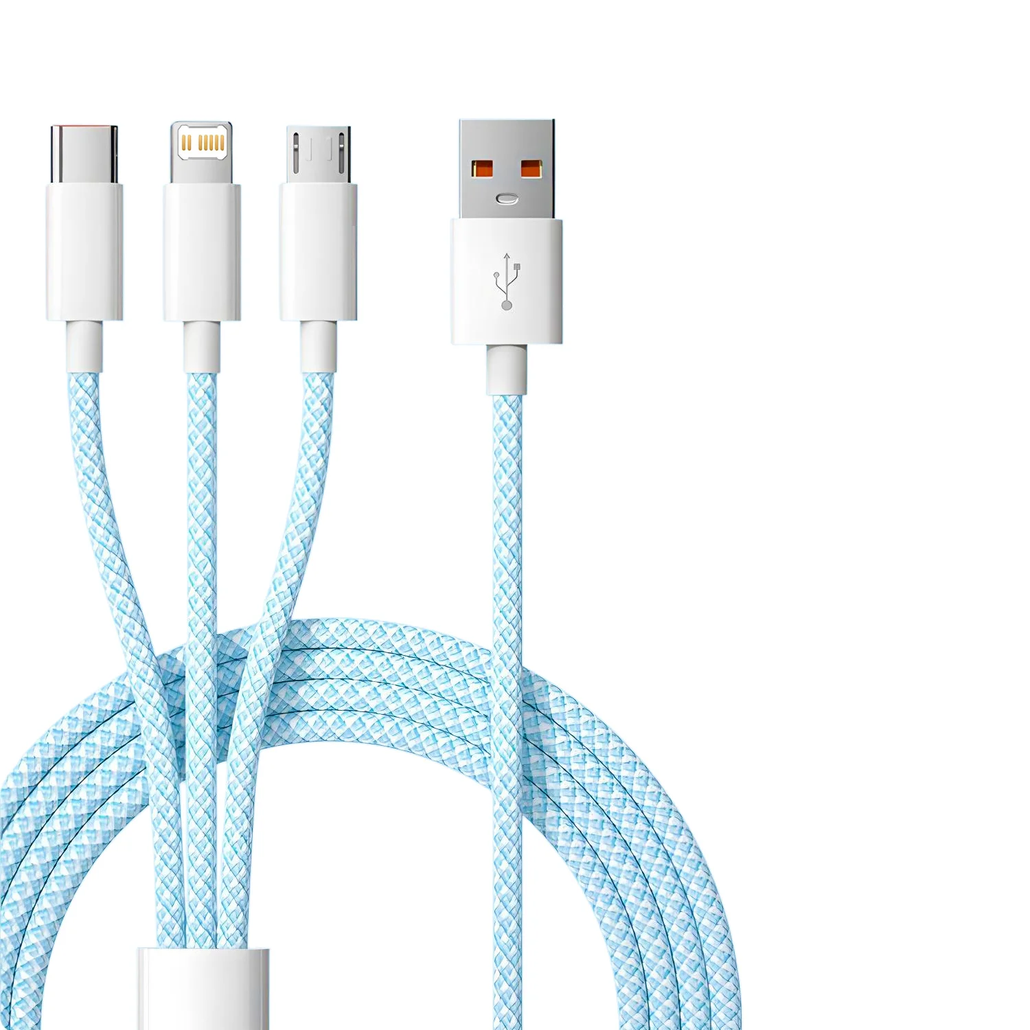 240W 3 In 1 USB to Type C Micro IOS Fast Charging Cable 3A Quick Charge Phone Data Cord For Xiaomi Redmi Oneplus iPhone Huawei