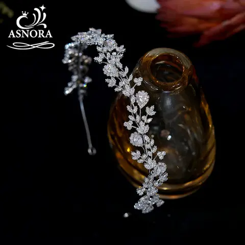 Headband Fashion Vine Leaves Crystal Hair Band Bridal Tiaras Headband for Women Wedding Hair Accessories Party Headpiece Bridesmaid Gifts