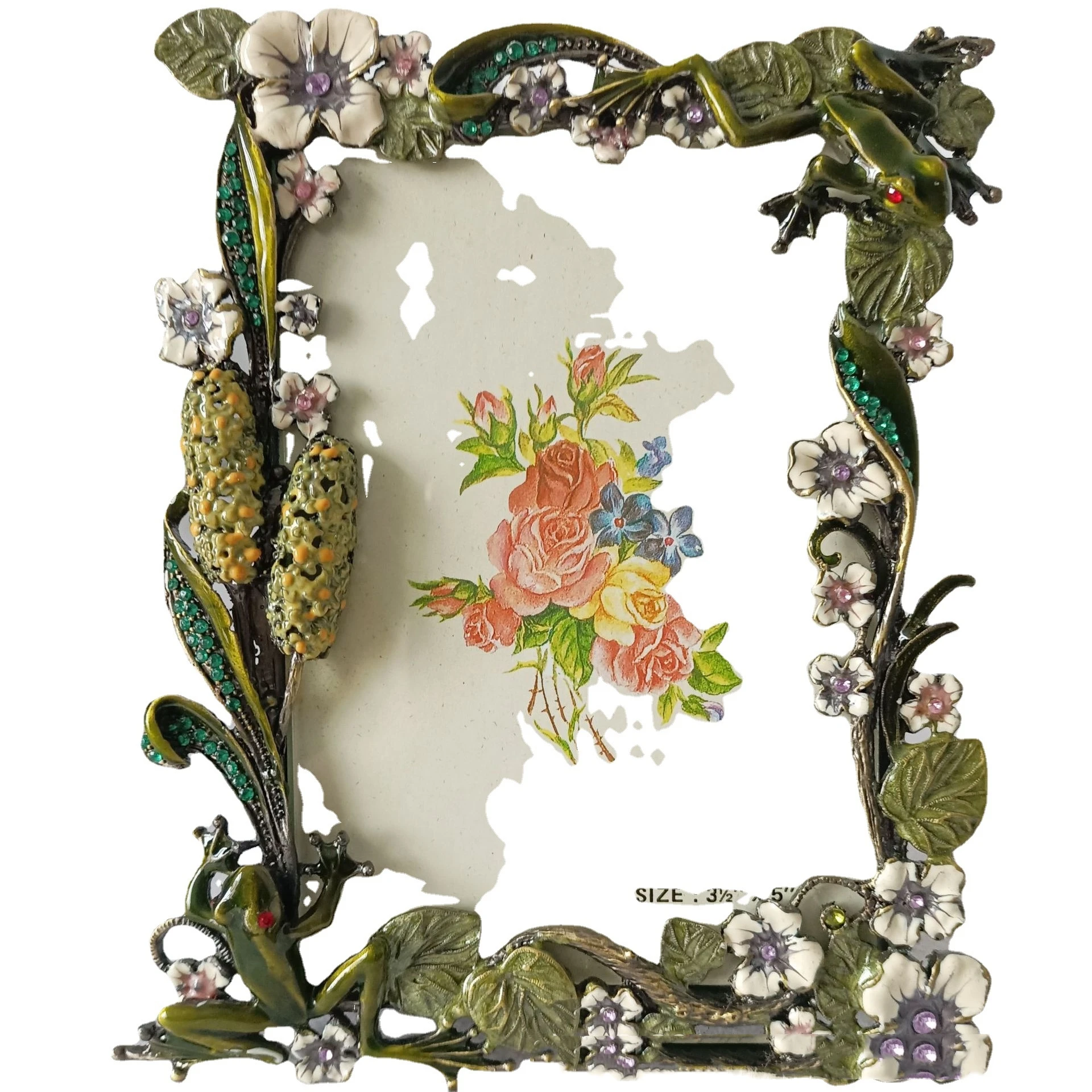 Modern Creative Frog Metal Photo Frame Home Tabletop Decoration