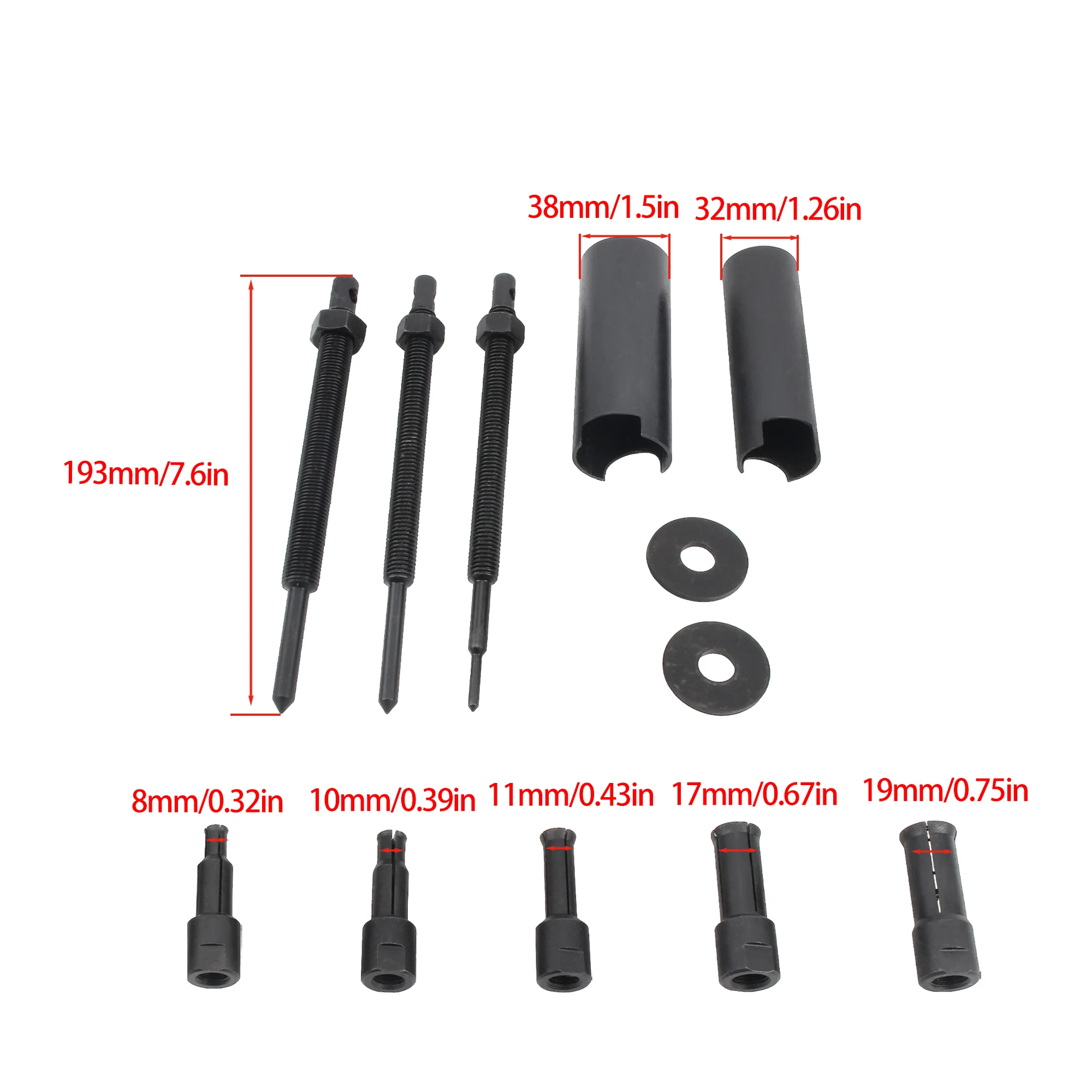 9-22mm Motorbike Bearing Disassembly Tool Motorcycle Bore Bearing Removal Tool Universal Dirt Pit Bike Accessories