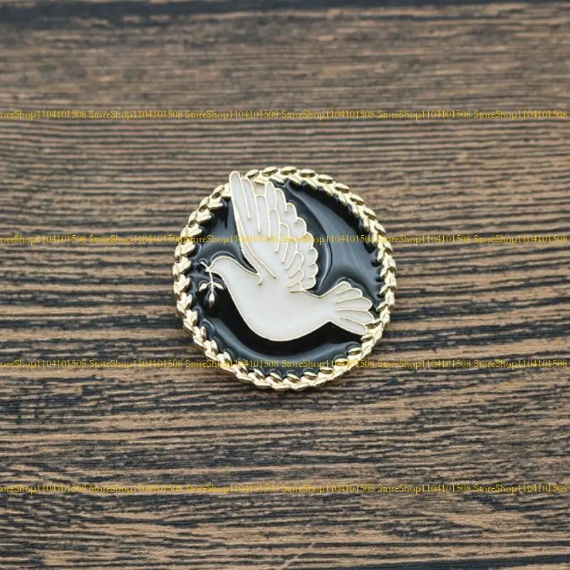 

15 -е. Рождественские голуби Мир голубь эмалевая булавка романтическая праздничная рубашка декор рубашка