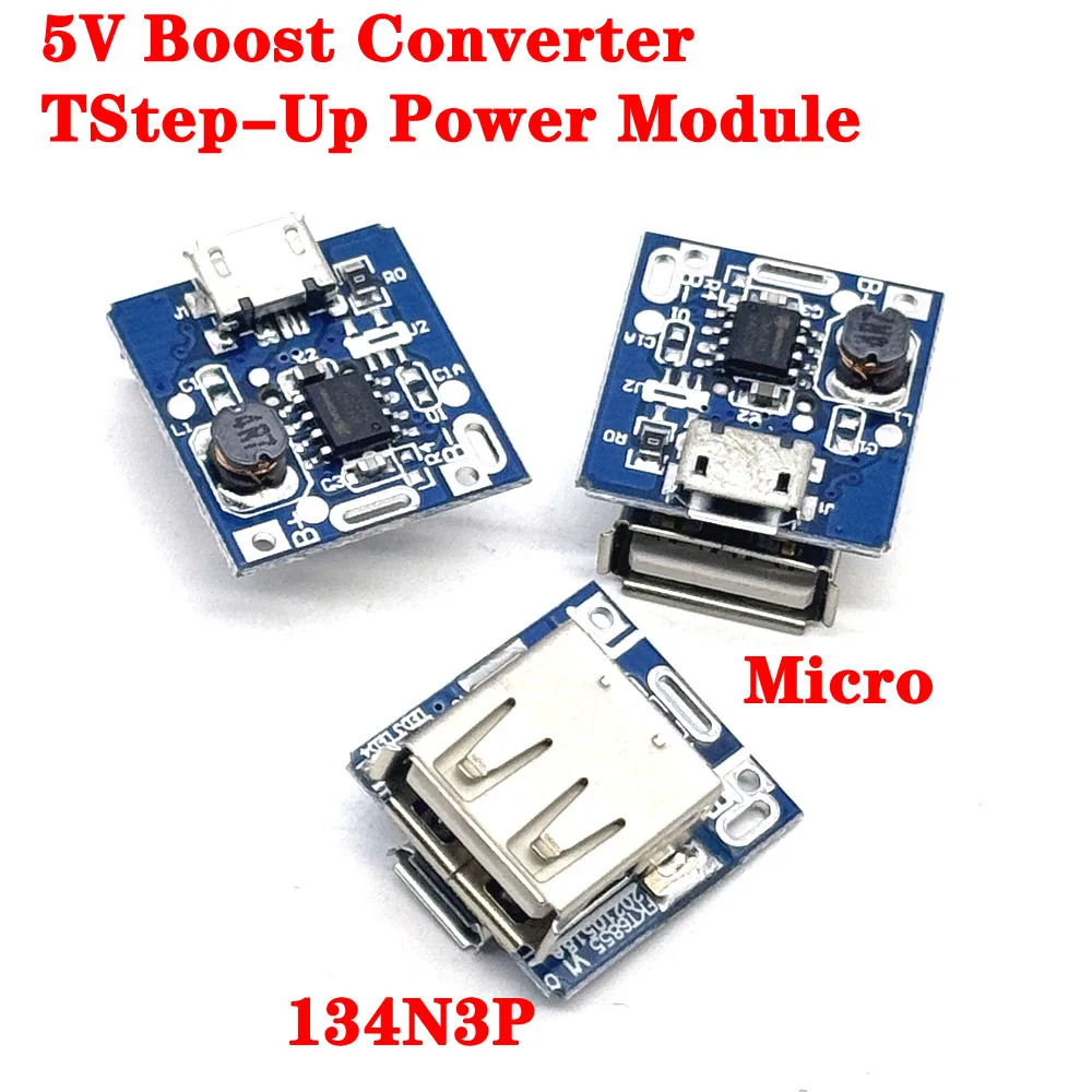 

5V Boost Converter Step-Up Power Module Lithium Battery Charging Protection Board LED Display USB For DIY Charger Micro 134N3P