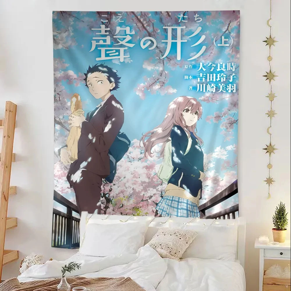Anime Poster A Silent Voice Hanging Bohemian Tapestry Japanese Wall Tapestry Anime Kawaii Room Decor