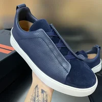 Chaussures à lacets en cuir véritable de haute qualité, style vintage, printemps-automne 2026, pour homme, couleur unie, bout rond, coupe basse, semelle plate. 4