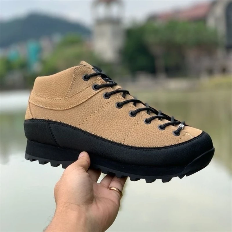 Classic Brand Comfortable Mid-Top Outdoor Hiking Shoe Spring/Autumn Trekking Sneakers Wearable Anti Slip Mountain Climbing Boot