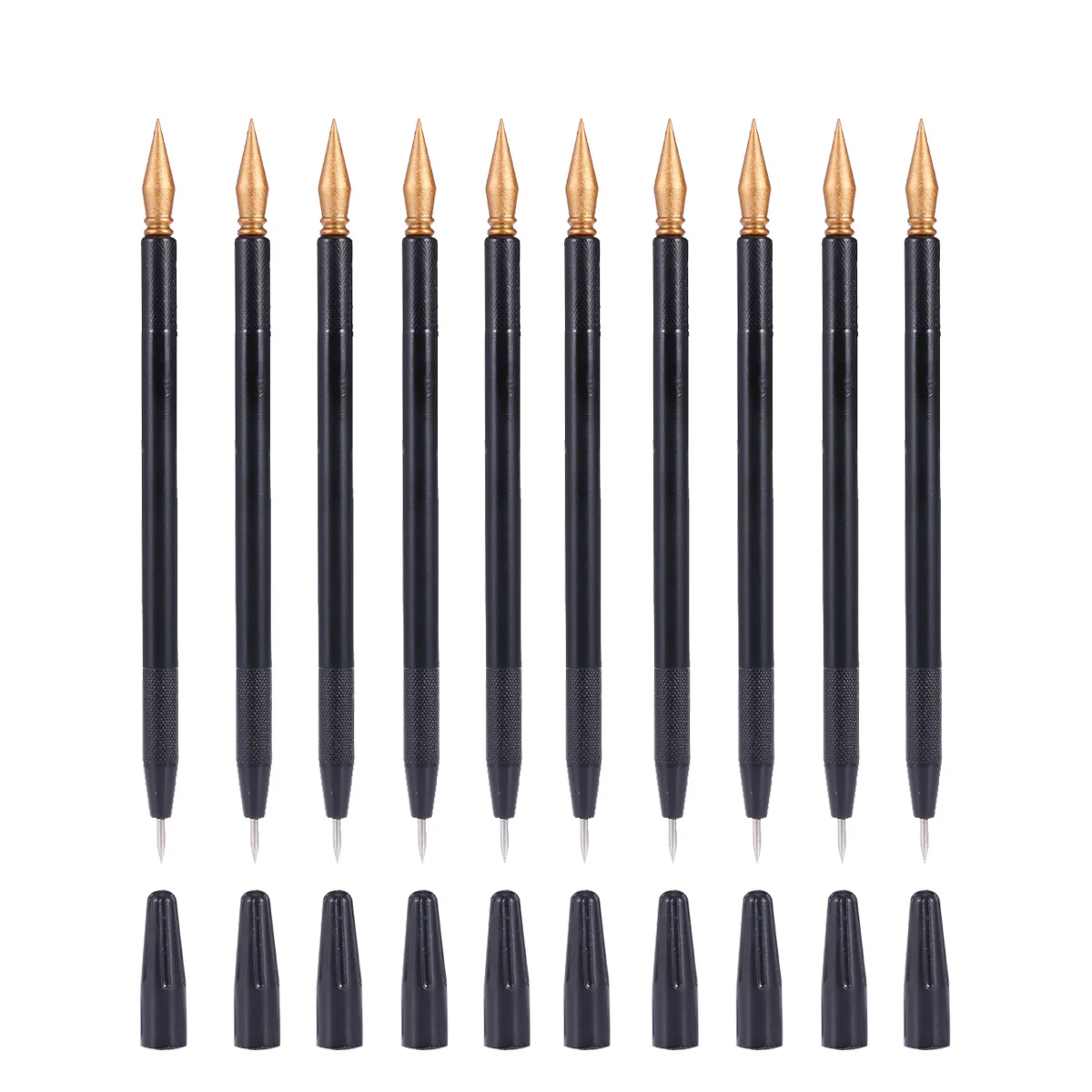 Bolígrafos piezas para pintar y raspar, rotuladores Stylus (negro) para dibujo y bocetos, 3 unidades