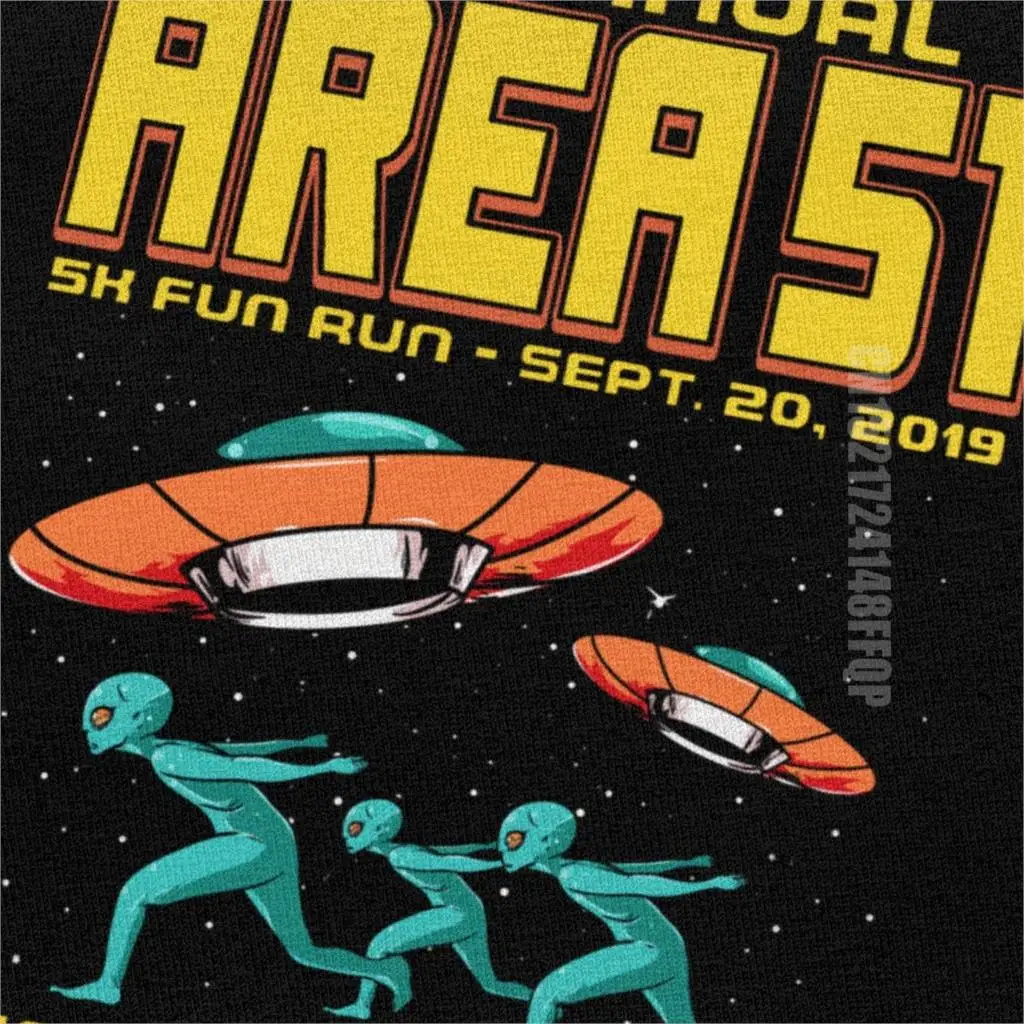 5k Fun Run Men They Can\'t Stop All Of Us T Shirt Storm Area 51 Alien UFO Space Ship Saucer Clothes Vintage Tees T-Shirt For Male