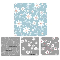 New 2025 Stencil 3 In 1 Flowers Leaf Template Set Background Frame Card Craft No Clear Stamps Metal Cutting Dies Scrapbooking