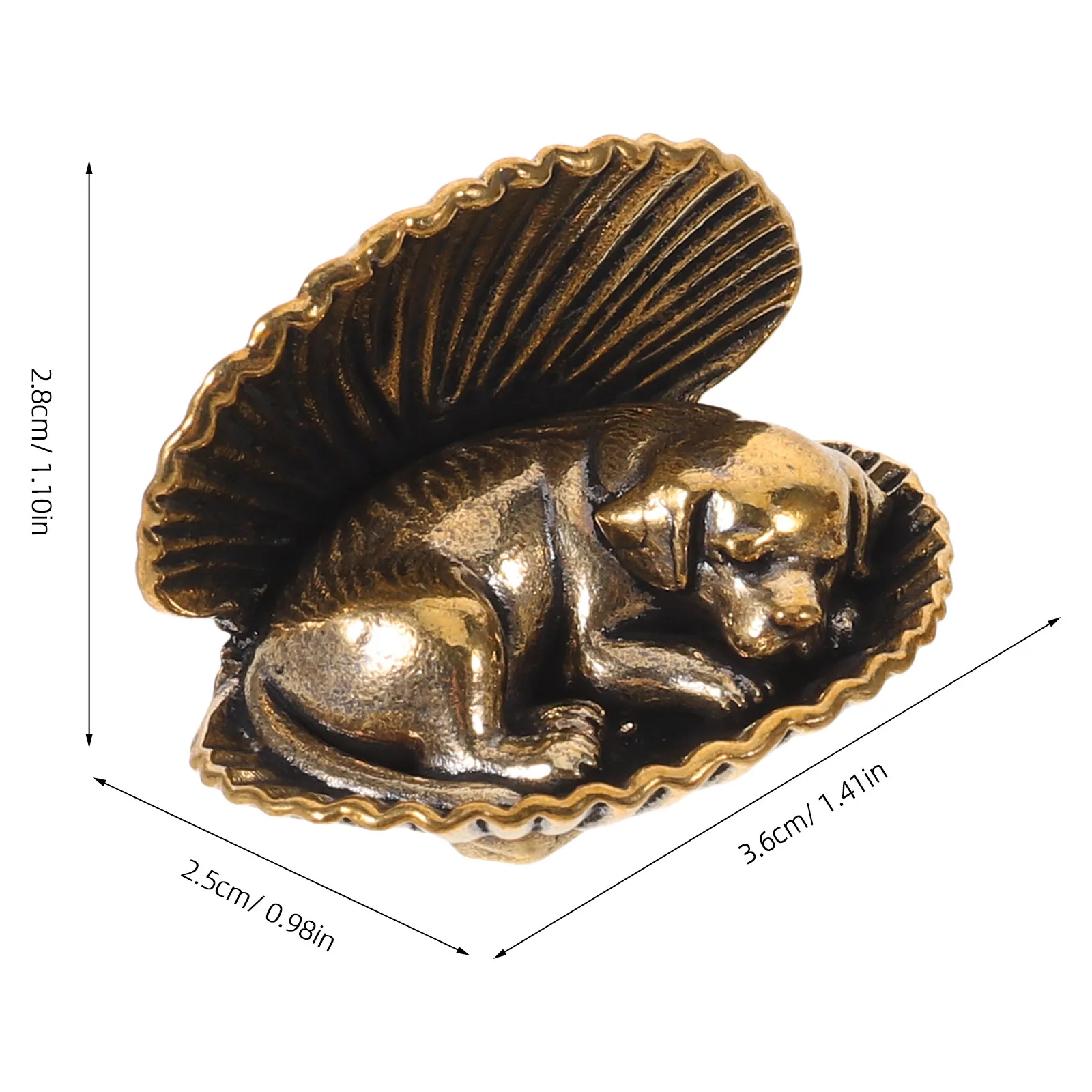 Mini Brass Dog Sculptures Set – Small Metal Animal Statues for Desk, Vintage Puppy Ornament, 2 pcs