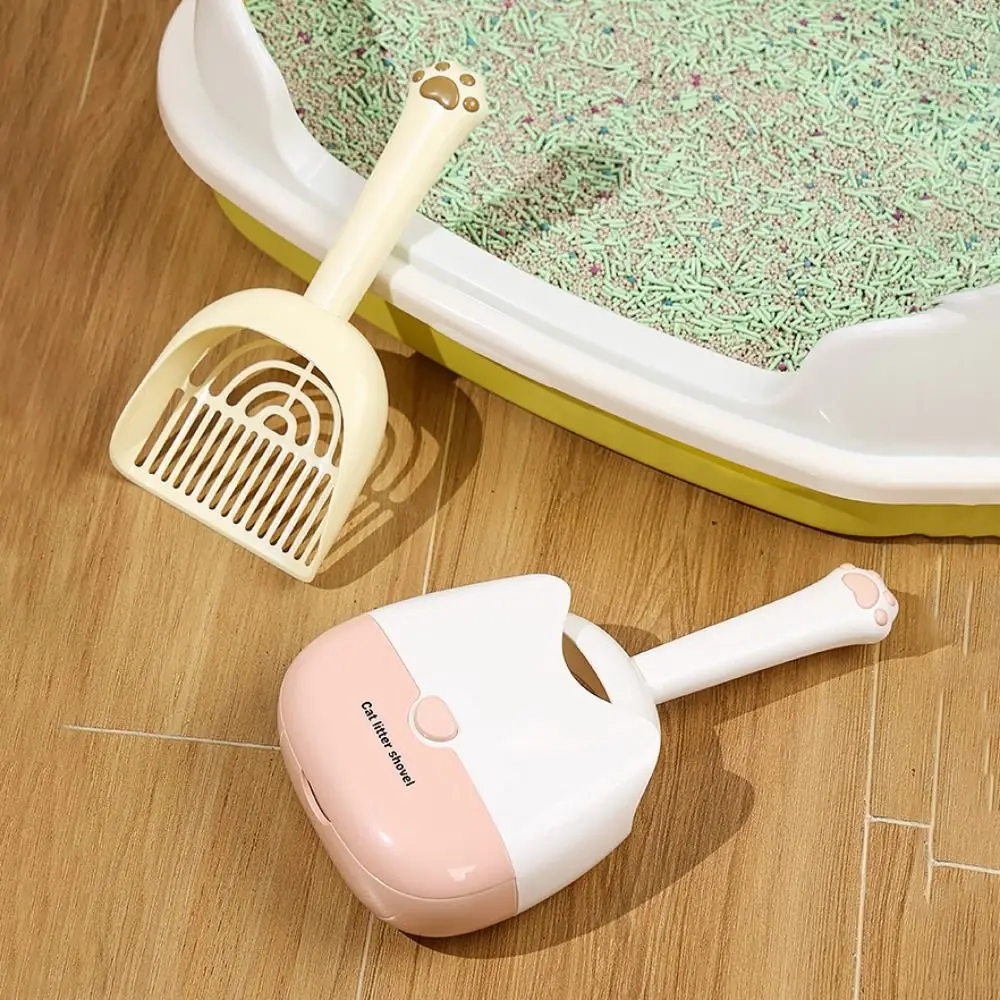 

Wall Mounted Cat Litter Scooper Coarse/Fine Gap Plastic Pet Sand Sifter with Sand Filter Bin Pet Cat Shovel For Litter Box