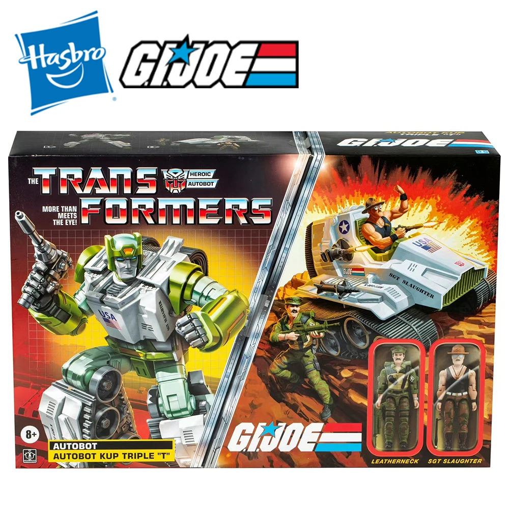 Hasbro G.I. Joe x Transformers Collaborative Kup Triple T with Sgt. Slaughter and Leatherneck Action Figures Model Toys Gifts