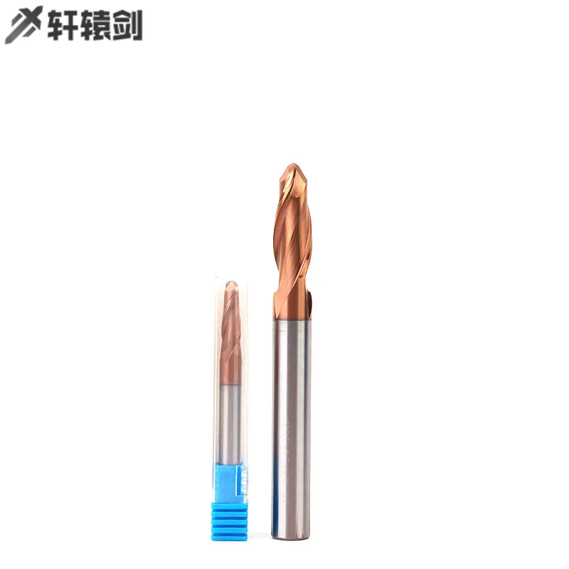 1PC Endmill1mm 2mm 3mm Ball Nose End Mills Cemented Carbide Endmil HRC62 2F Tungsten Carbide Cutter CNC Router Bit Milling Tool