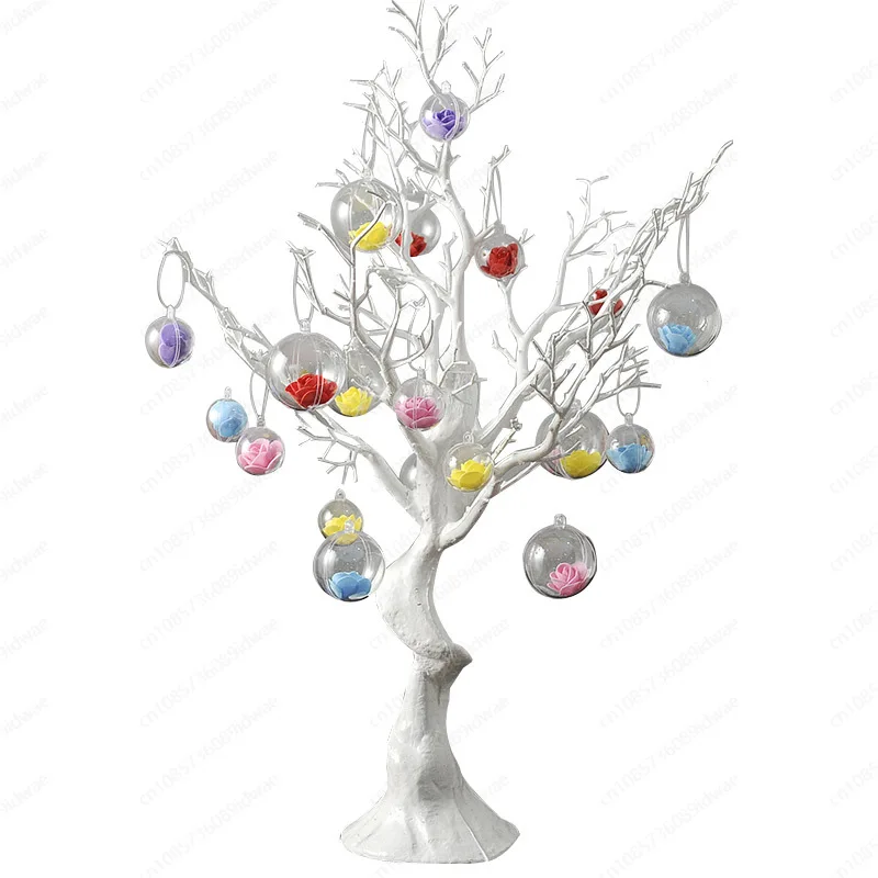 Christmas decorative ornament white simulation tree wishing tree desktop ornament scene arrangement