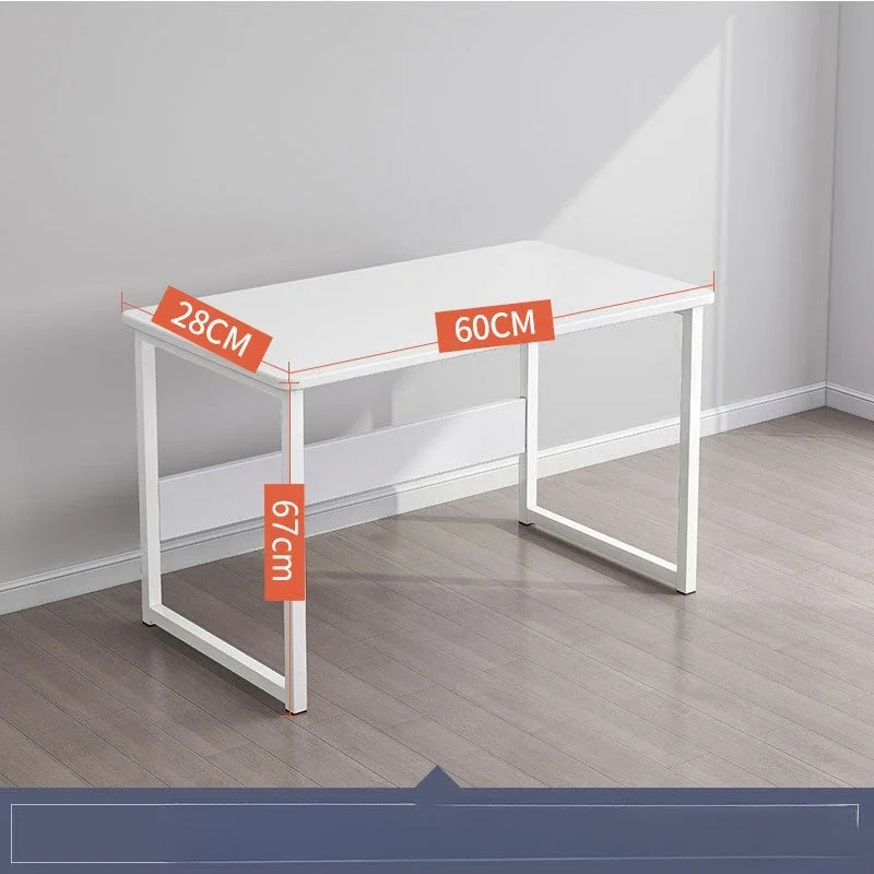 Walnut Rectangular Folding Computer Desk Portable Space Saving Office Study Classroom Training Home Use Household Furniture