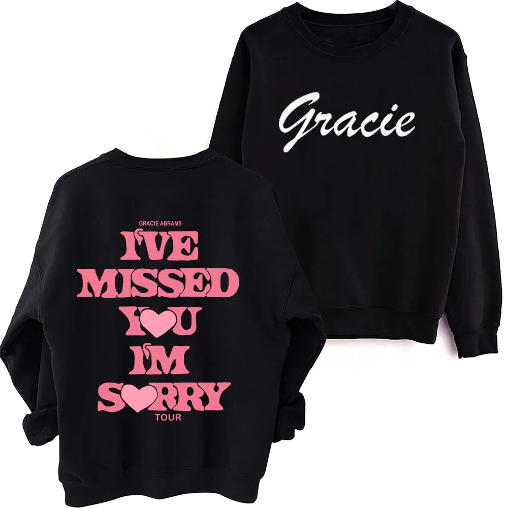 

Gracie Abrams I Miss You I’m Sorry Sweatshirt Harajuku Round Neck Long Sleeve Oversized