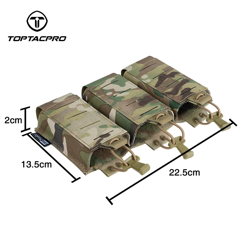 TOPTACPRO Tactical M4 Mag Pouch MOLLE Triple Mag Carrier taglio Laser 556mm caccia 8528