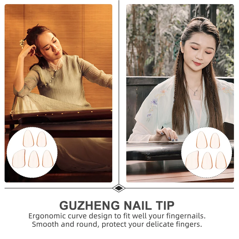 

5Pcs Guzheng Nails Durable Material Portable Design Finger Picks Ideal for Guzheng and Other Stringed Instruments