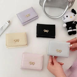 Fashion Wallets Girls Cute Coquette Bow Small Wallet Aesthetic Card Holder ID Window Purse For Women