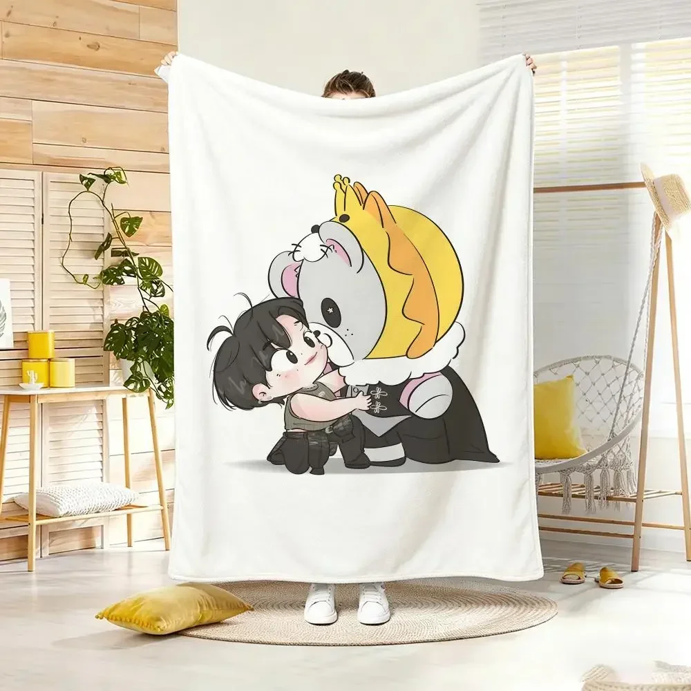 Manta Suave y Cálida con Diseño de Anime L-LOOK KHUNNOOS para Dormitorio, Sala de Estar, Cama, Viajes, Campamento,Picnic, Regalo