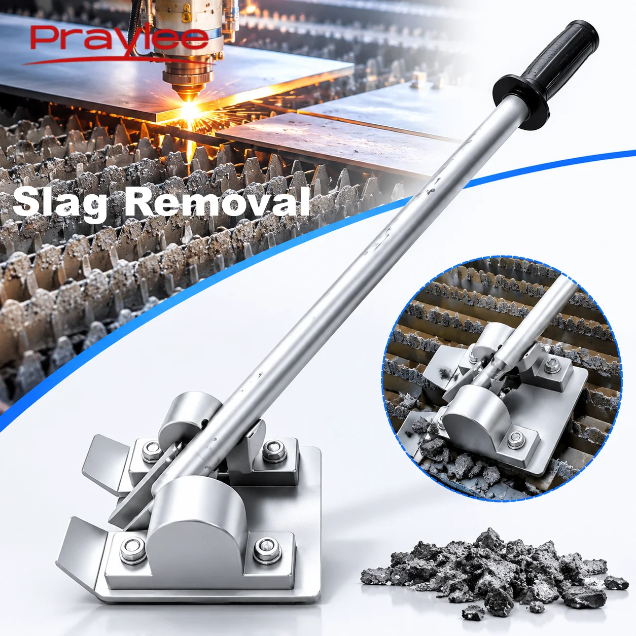 Manual Laser Slat Cleaner Hand‑Operated Slag Removal Tool for Fiber Laser Cutting Machine Table Remove Slag Debris