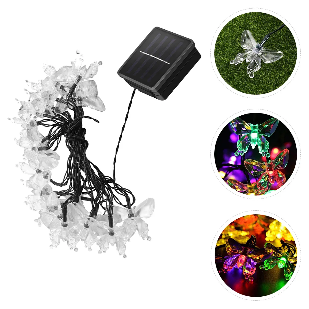 Solar String Light LED Decorative Lamp Reusable Eco Friendly Material Lightweight Garden Park Atmosphere Colorful Outdoor