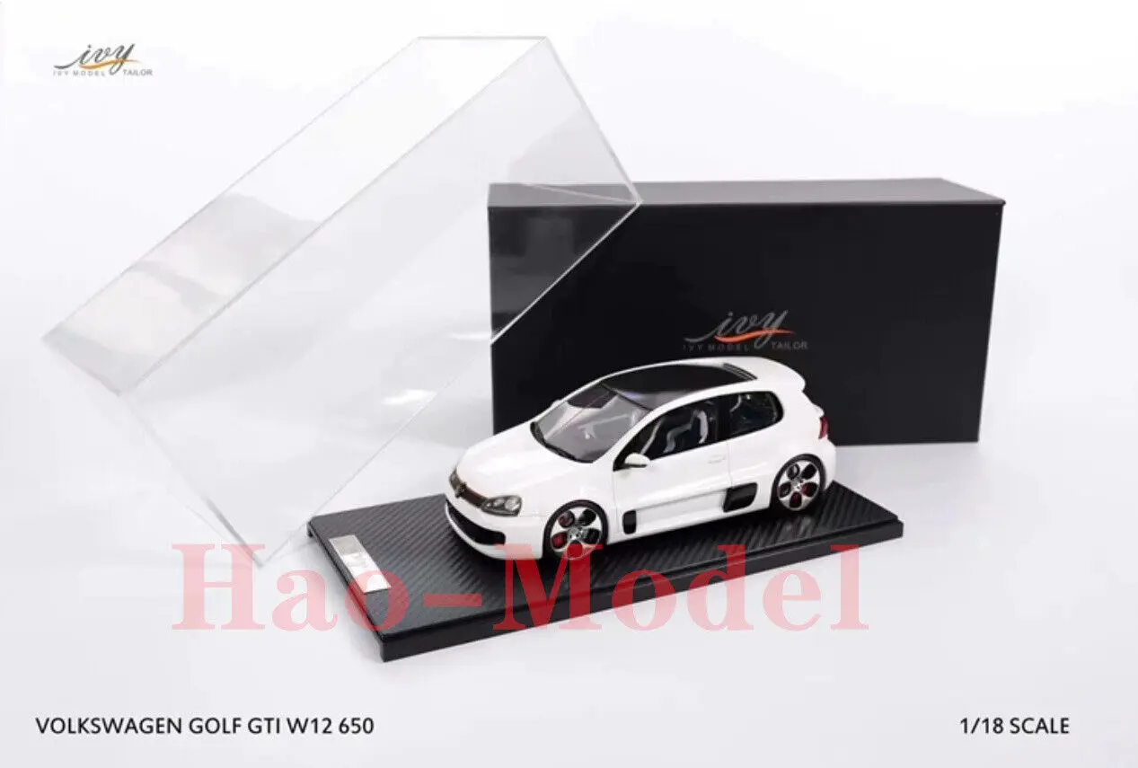 IVY 1/18 For VOLKSWAGEN GOLF GTI W12 650 Limited Resin Diecast Model Car Hobby Simulation Boys Gifts Hobby Display Collection