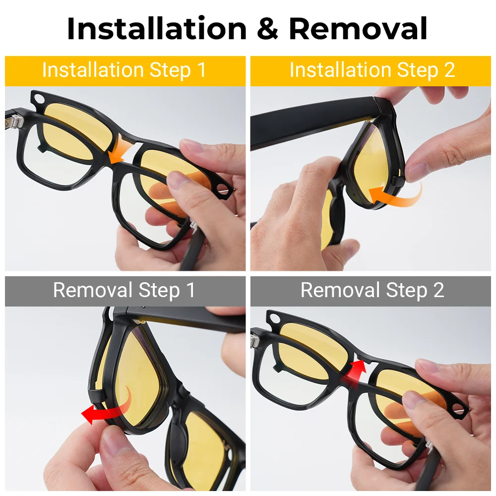 HiBloks Matowe Oprawki z Polaryzacją do Okularów Ray-Ban Meta Wayfarer RW4006/RW4012 (Gen 2) Smart Glasses Rozmiar M 50-22 Matowe Czarne Soczewki — zdjęcie produktu 6
