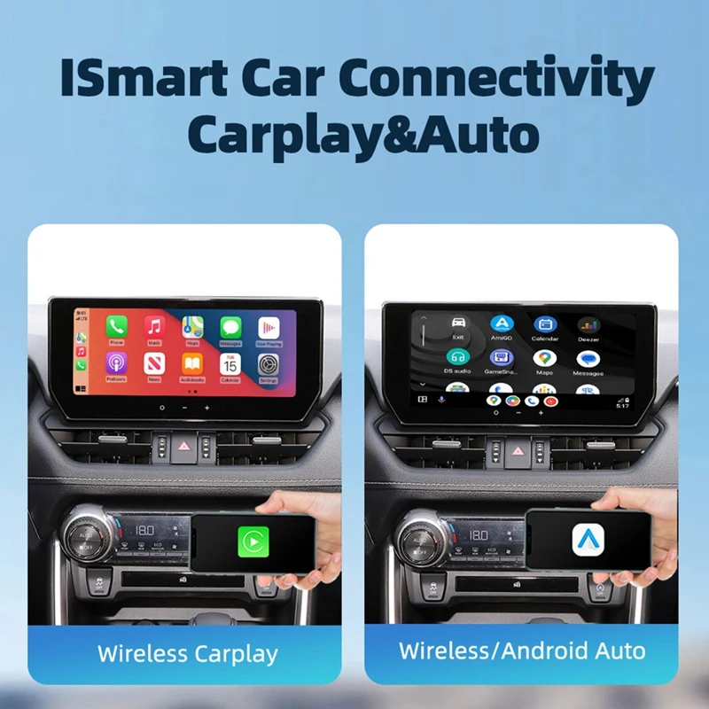 WISH Auto Direct Plug-In Wired To Wireless Carplay Android Auto Box Car Two-In-One MINI Carplay Box Plug And Play