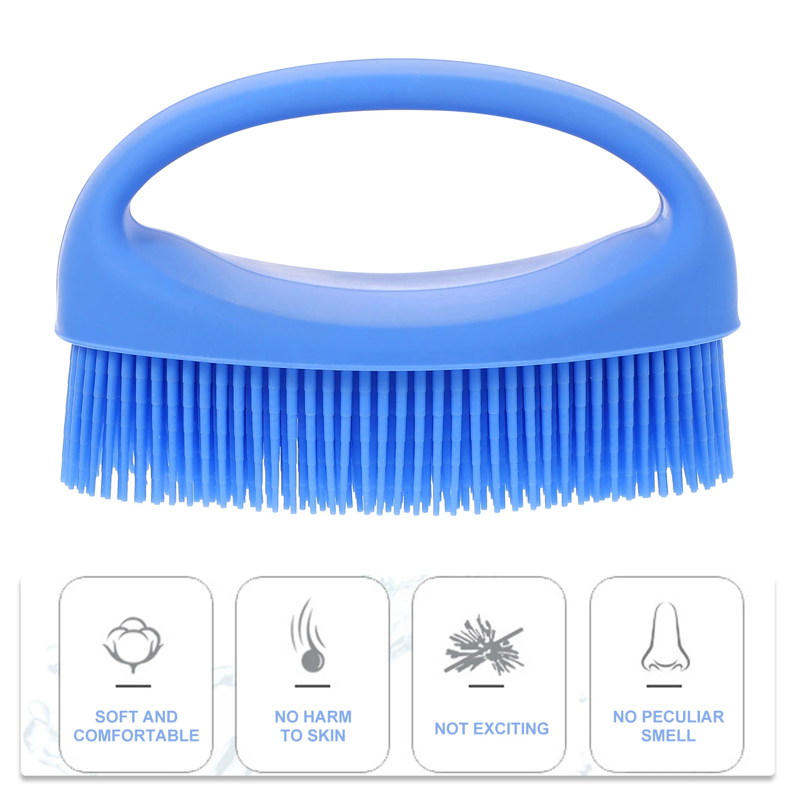 

Silicone Bath Brush Gentle Exfoliating Body Scrubber For Skin Care Scalp Massager Handheld Shower Cleaning Tool