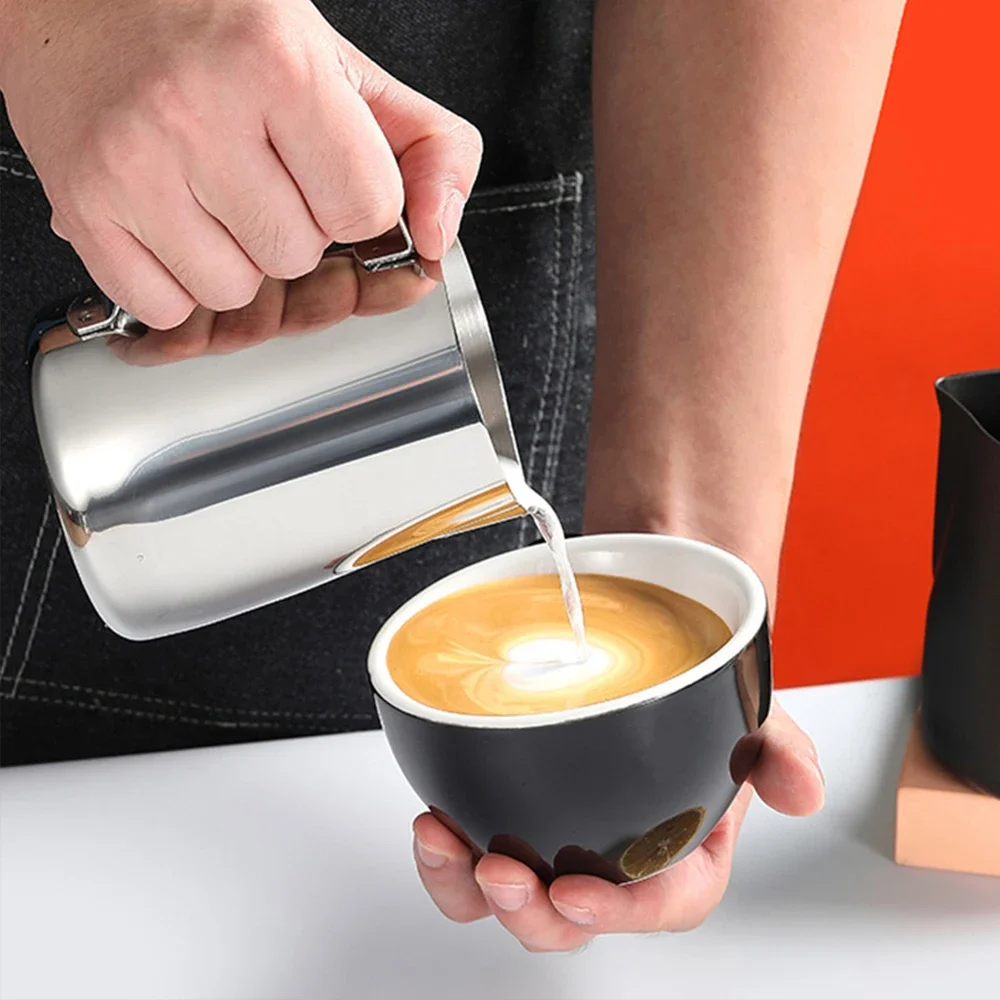 

Non-Stick Stainless Steel Milk Frothing Pitcher, Espresso Coffee, Barista Craft, Latte Cappuccino Cream Frothing Jug