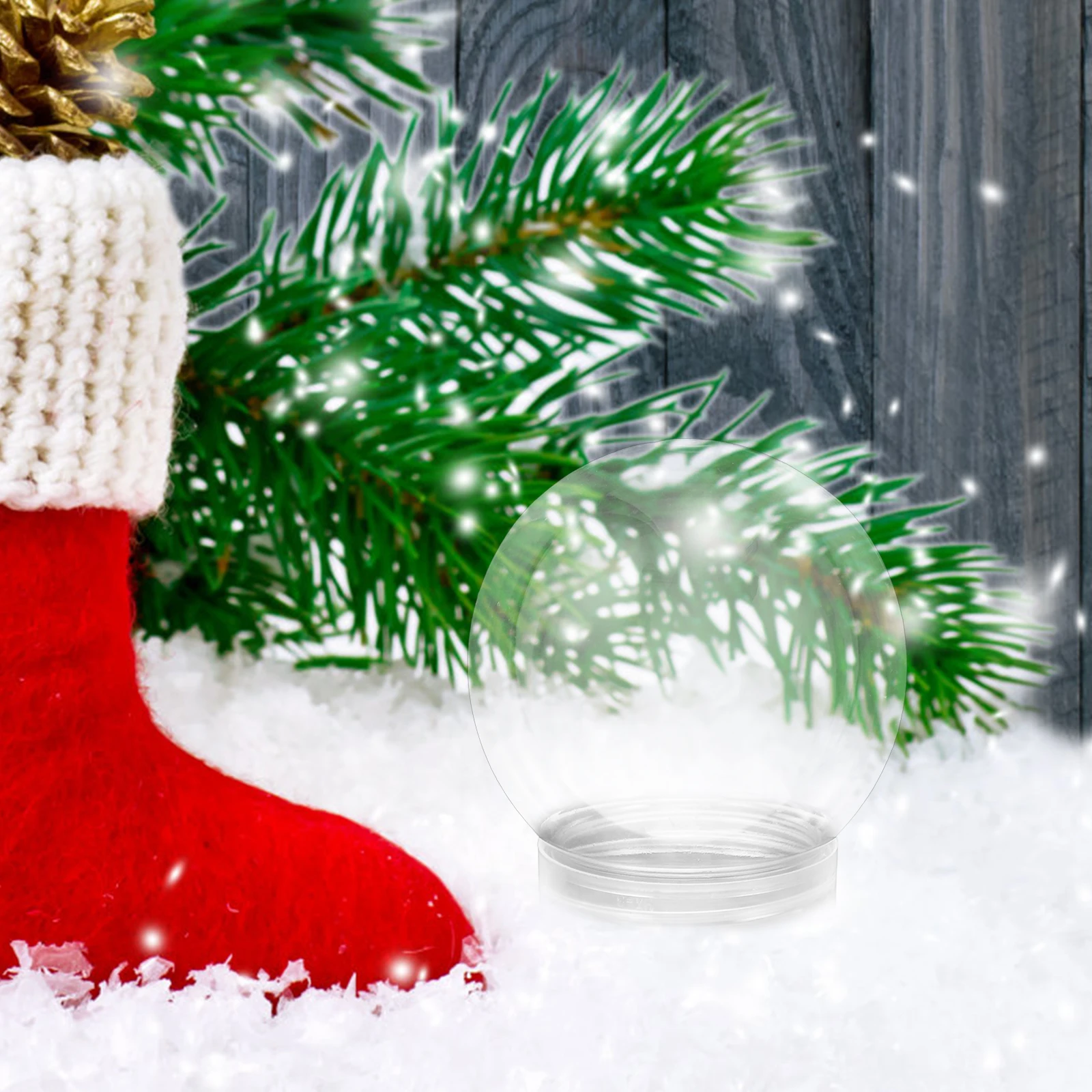 

12Pcs Clear Plastic Snow Globe Candy Bottle Container DIY Craft Use Screw Cap for Birthday Wedding Events Snow Globe Photo Craft