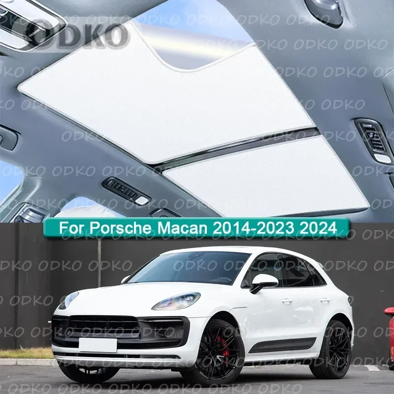 

Car Roof Sunshade Fit For Porsche Macan 2014-2023 2024 Electrostatic Adsorption Sunroof Sunshade Skylight Blind Shading Sticker