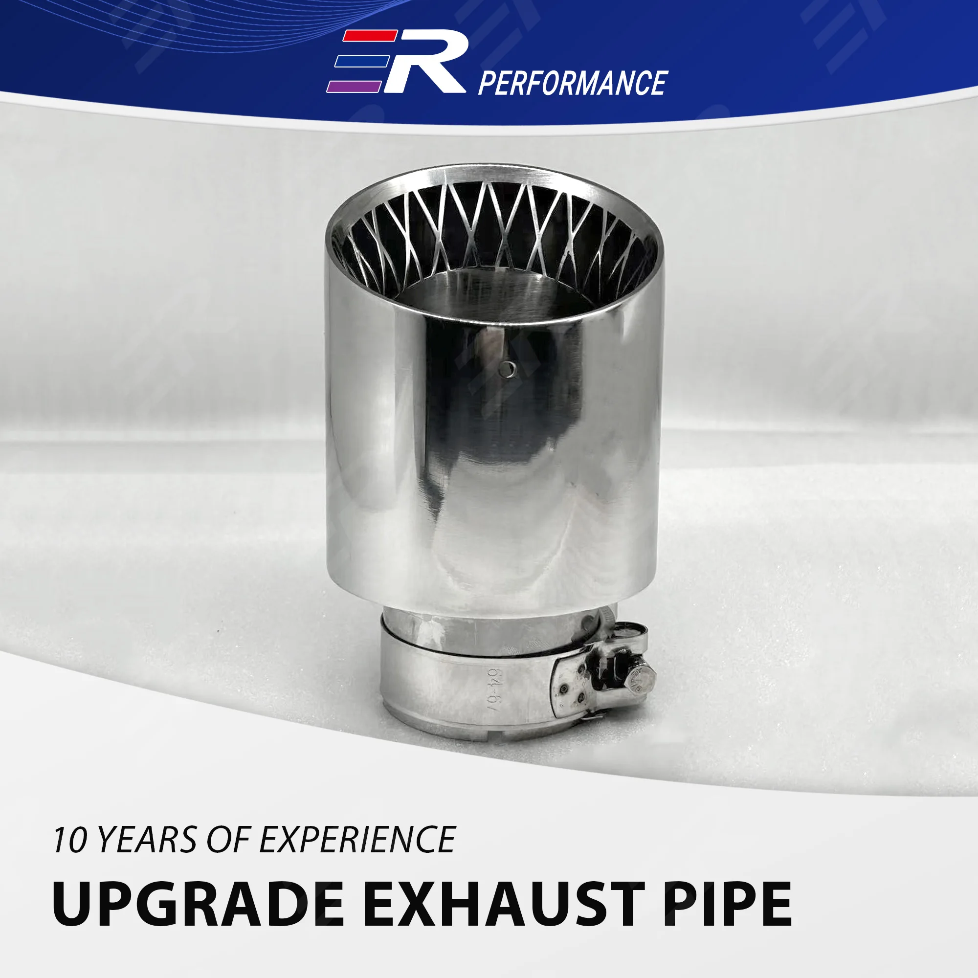 1PCS ER Stainless Steel Exhaust Tip Upgrade Car accsesories Muffler Pipe Modify for universal auto end pipe decoration