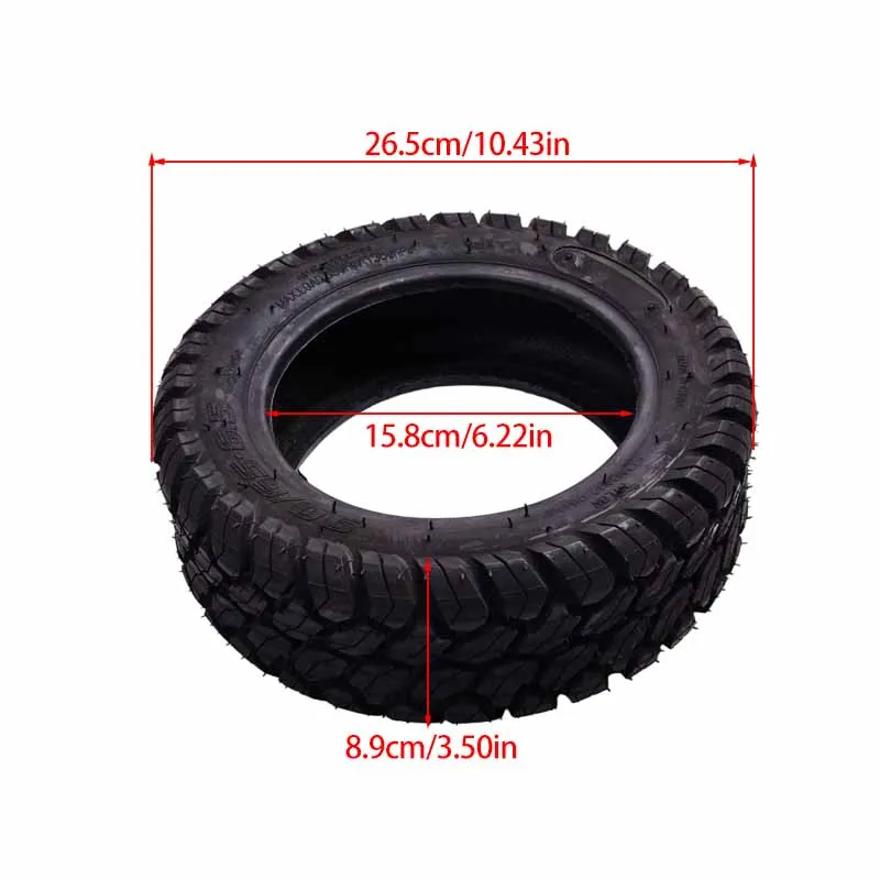 90/65-6.5 Vacuum Tire 11 Inch Refitted for Dualtron Thunder Electric Scooter Ultra Wear-resisting Tubeless Off-Road Tyre