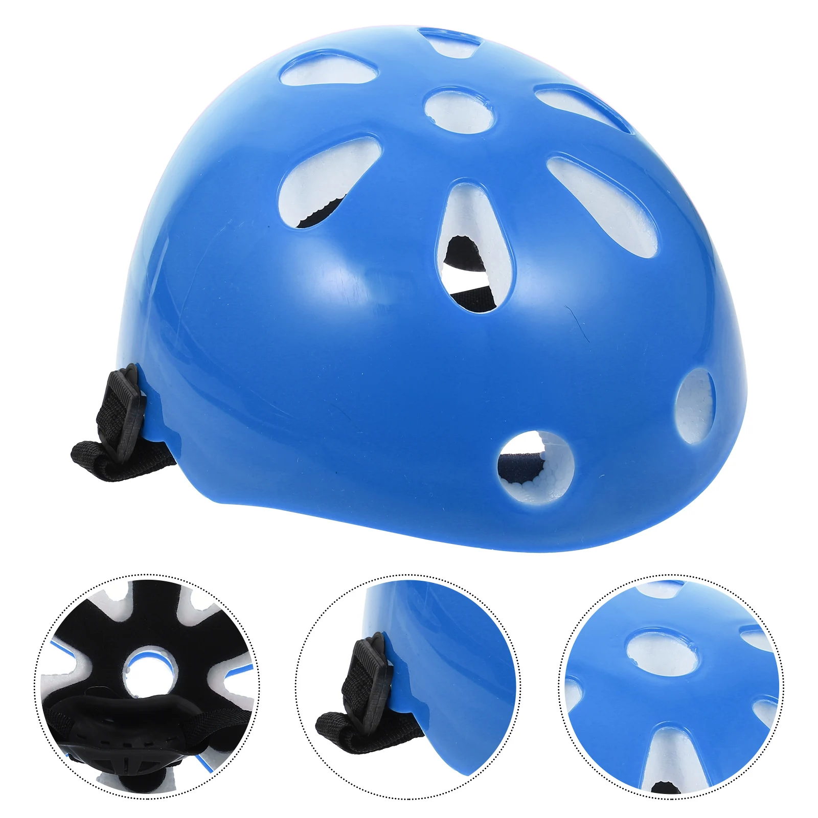 

Children's Bike Blue High Density Sponge Adjustable Straps Air Vents Kids Cycling Protective Gear Helmets