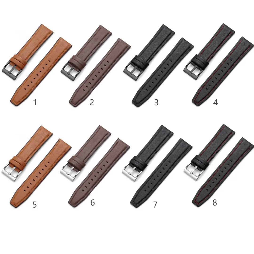 حزام ساعة هجين من الجلد + السيليكون لساعة Redmi 4 5 5 Active 5Lite لـ Xiaomi Band 8Pro 9Pro