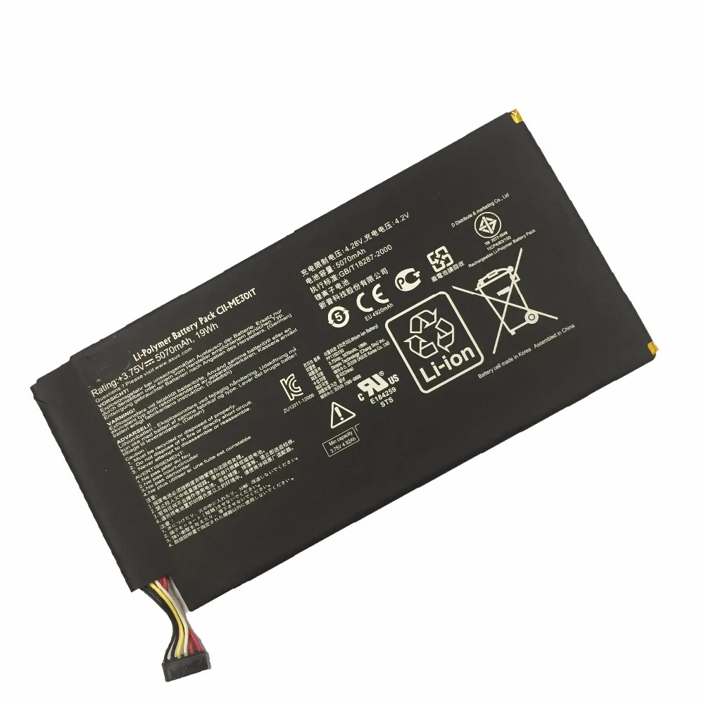 Batería Original de 3,75 V, 19WH, 5070Mah, para ASUS Memo Pad Smart K001, tableta ME301T de 10,1 pulgadas