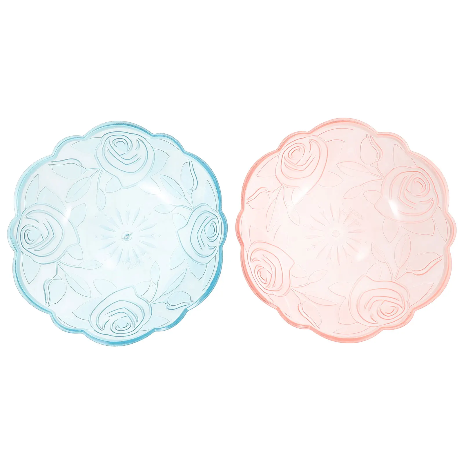 

2 Pcs Fruit Bowls Storage Tray Transparent Kitchen Tableware Dessert Snack Basket Homeware Countertop Food Container
