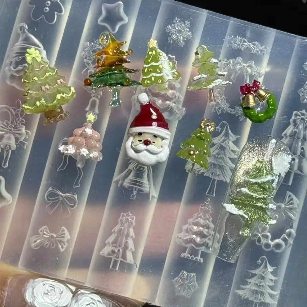 Инструмент-для-дизайна-маникюра-с-3d-рождественской-елкой-снеговиком-пряничным-человечком-diy-украшения-для-дизайна-ногтей-прозрачная-силиконовая-форма-инструмент