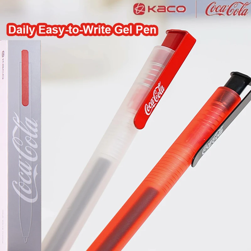 

Гелевая ручка KACO Coca-Cola 0,5 мм, черная, быстросохнущая, устойчивая к размазыванию чернила, гладкие выдвижные ручки для письма, офисные школьные принадлежности