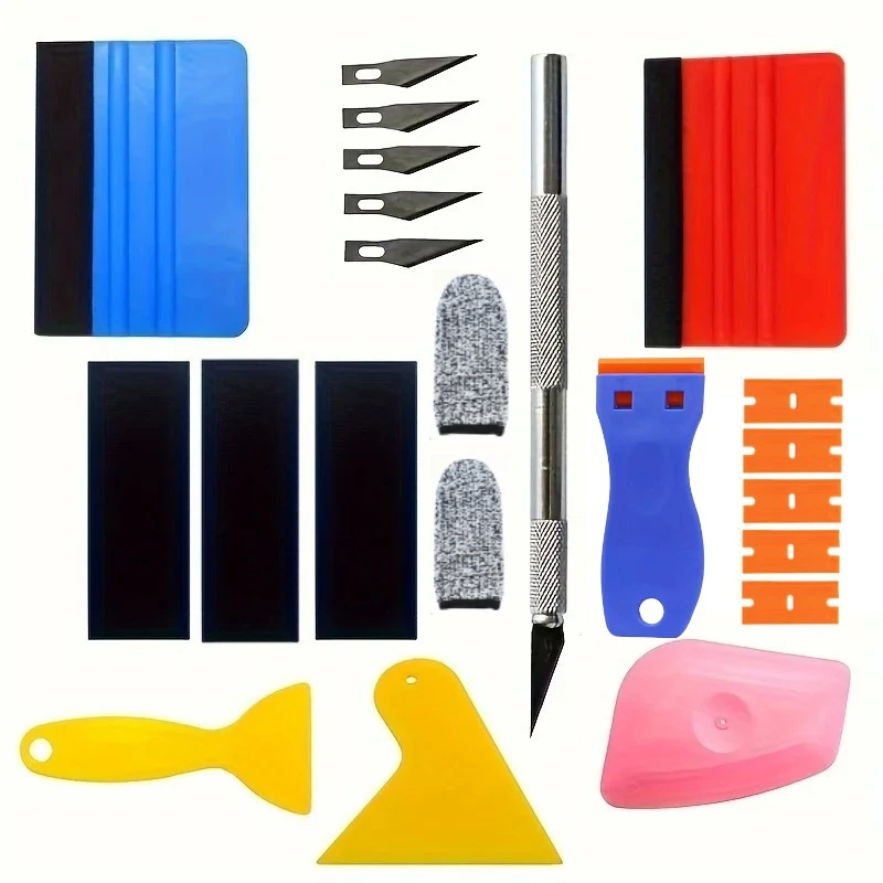 Car Wrapping Tools Kit Auto Foil Set Vinyl Wraps Tool Foil Tools Squeegee Scraper Cutter Knife for Car Wrapping Film Tools Kit