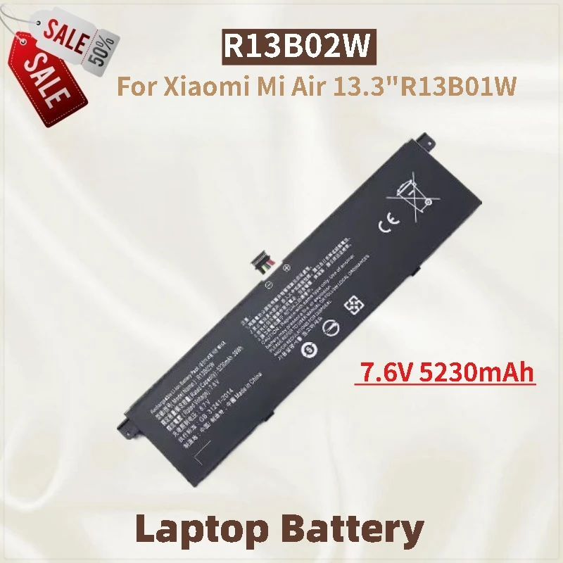 

Brand New High Quality R13B01W R13B02W 7.6V 5230mAh Laptop Battery For Xiaomi Mi Air 13.3" Series