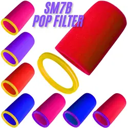SM7B Foam Windscreen Covers with Ring for Shure SM7B SM7dB Original Boom Arm Pop Filter RK345 Accessory (Pink,Red,Violet,Blue)