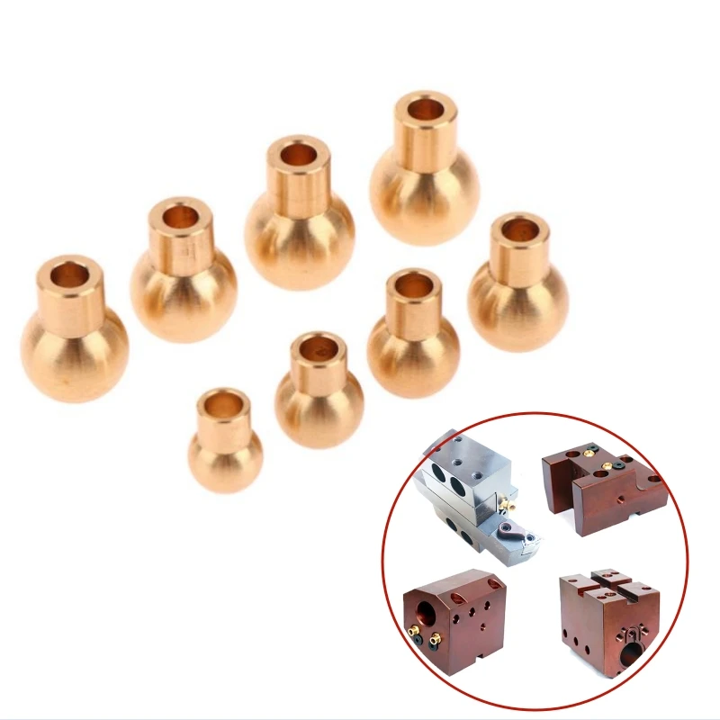 1Pc 9 Sizes Brass Ball Coolant Nozzles For CNC Lathes Turret Toolholder Ball Joint Nozzle Water Cooling Oblique Spray