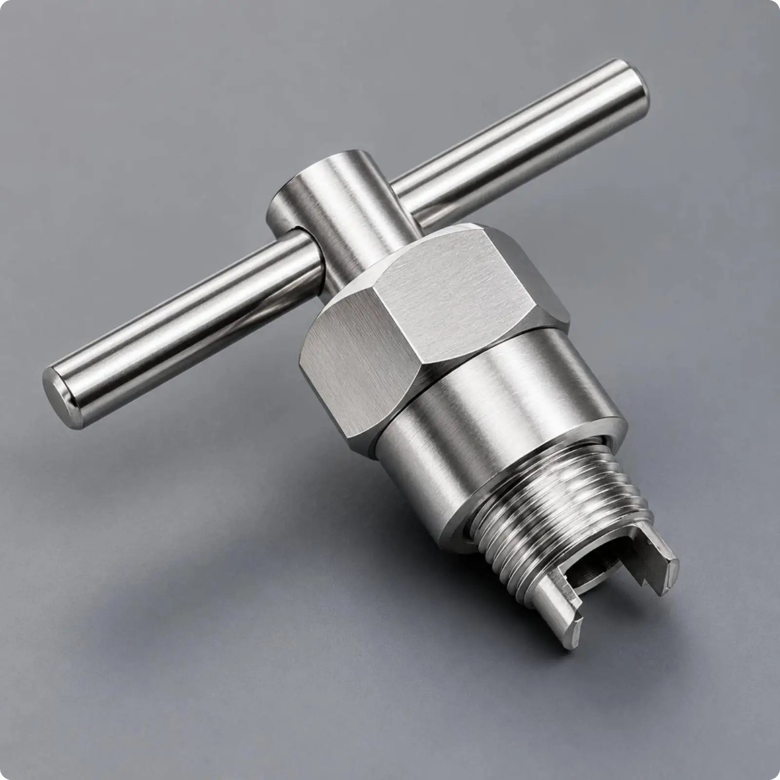 Faucet Puller Machined Hex Puller Tool Silver Metal for Lavatory Repair