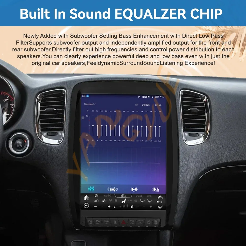 13-calowy ekran Carplay Android QLED Radio 2din do Dodge Durango 2011-2020 GPS Samochodowy Odtwarzacz Multimedialny Wideo Stereo Navi Head Unit