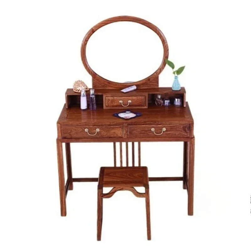 

Mahogany hedgehog red sandalwood new Chinese dresser makeup table mirror light luxury simple