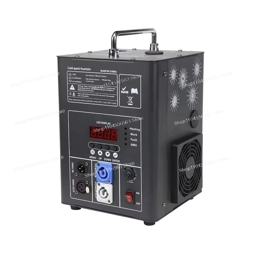 750 watt wedding stage wireless fountain spark remote control DMX512 machine cold flower lighter
