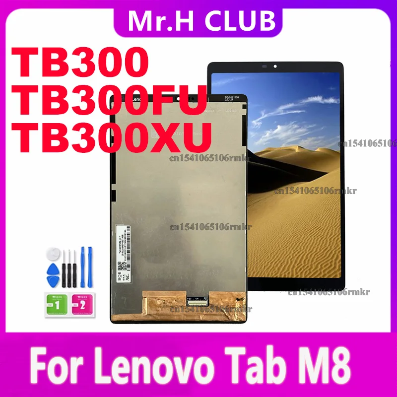 For Lenovo Tab M8 4th Gen TB300 TB300FU TB300XU TB301FU LCD Display Touch Screen Digitizer Assembly Repair Replacement Part