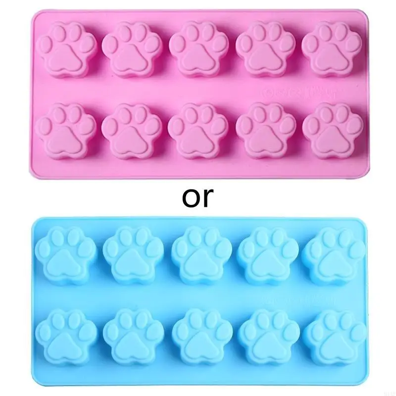 91AF Cartoon Size Cats Paw Footprint Cake Baking Jelly Silicone Mold